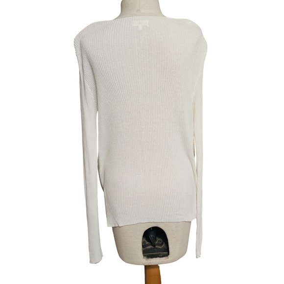 Love J Pull over Knot Front top size Small light weight Knit White - Picture 3 of 10